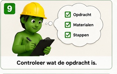 Illustratie blok 9: Bewaar materialen goed