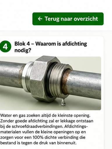 Blok 4 – Waarom is afdichting nodig?