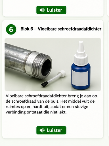 Blok 6 – Vloeibare pakking en rubberen ringen