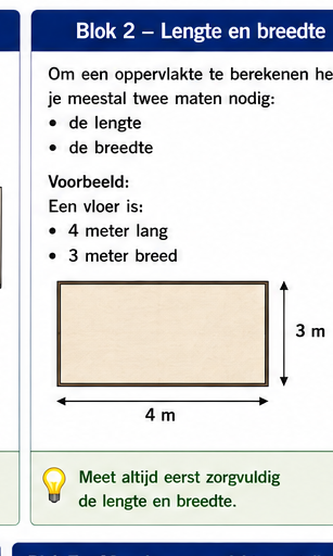 Illustratie bij Blok 2 – Lengte en breedte