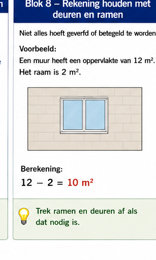 Illustratie bij Blok 8 – Rekening houden met deuren en ramen